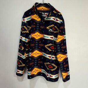 Massive Outdoor Aztec Print Fleece Pullover Jacket Sweatshirt Mens XL